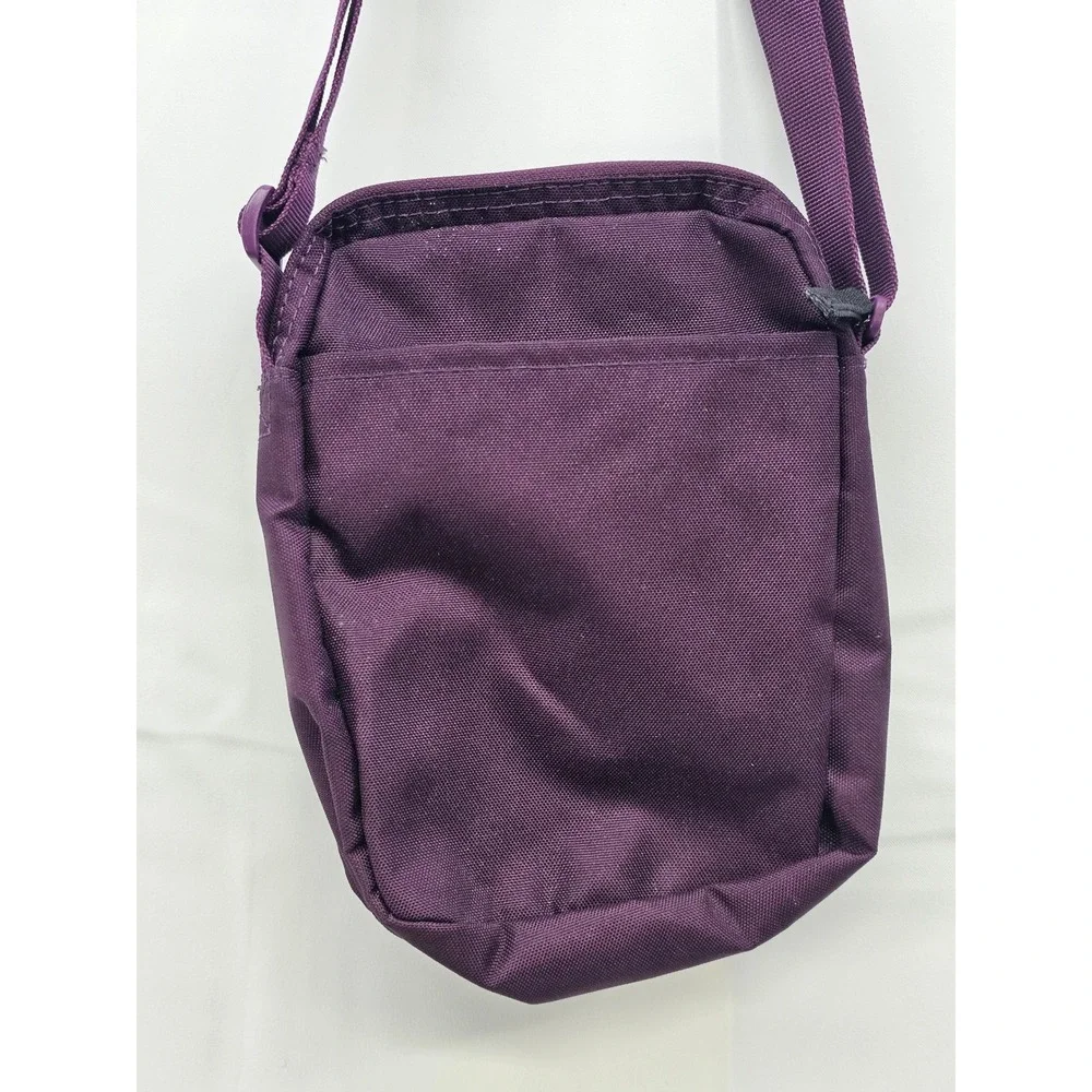 Eddie Bauer Purple Canvas Crossbody Bag Small Utility Messenger Travel Pouch
